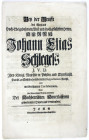 Altdeutsche Münzen und Medaillen
Sachsen-Albertinische Linie
Friedrich August I., 1694-1733
Gedruckter Nachruf/Beileidsbekundung, Jena o.J.(1718) a...