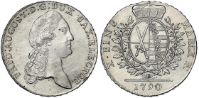 Altdeutsche Münzen und Medaillen
Sachsen-Albertinische Linie
Friedrich August III., 1763-1806
Konventionstaler 1790 IEC, Dresden. 28,07 g. gutes vo...