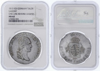 Altdeutsche Münzen und Medaillen
Sachsen-Albertinische Linie
Friedrich August I., 1806-1827
Konventionstaler-PROBE 1813 IGS, Dresden. NGC Grading M...