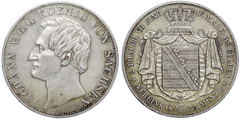 Altdeutsche Münzen und Medaillen
Sachsen-Albertinische Linie
Johann, 1854-1873...