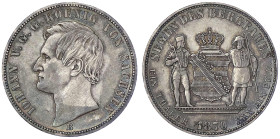 Altdeutsche Münzen und Medaillen
Sachsen-Albertinische Linie
Johann, 1854-1873
Ausbeutetaler 1870 B. vorzüglich, schöne Patina. Jaeger 128. Thun 35...