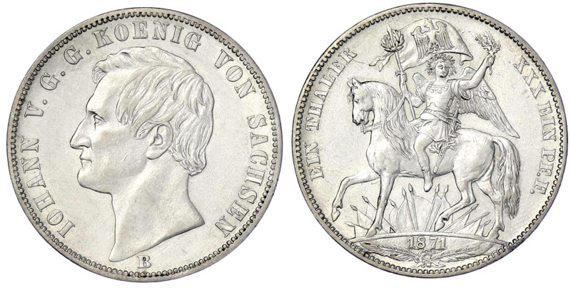 Altdeutsche Münzen und Medaillen
Sachsen-Albertinische Linie
Johann, 1854-1873...