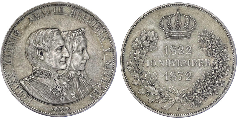 Altdeutsche Münzen und Medaillen
Sachsen-Albertinische Linie
Johann, 1854-1873...