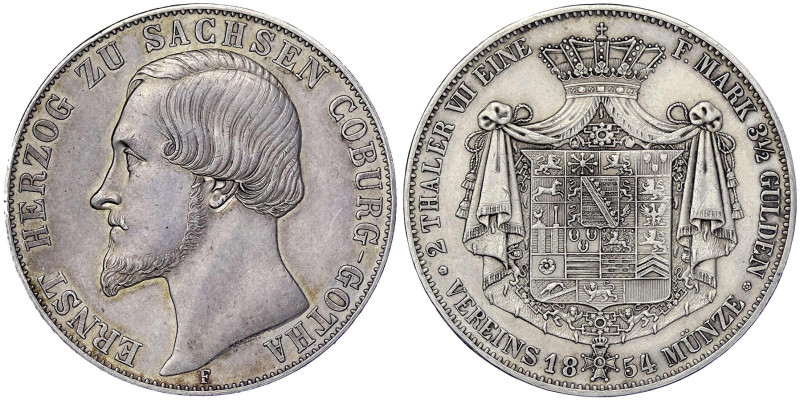 Altdeutsche Münzen und Medaillen
Sachsen-Coburg-Gotha
Ernst II., 1844-1893
Do...
