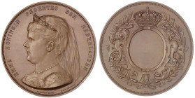 Altdeutsche Münzen und Medaillen
Waldeck
Georg Victor, 1852-1893
Niederl. Bronzemedaille o.J.(1890/1898) von Schammer, van Hove und Menger. Auf sei...