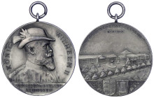 Altdeutsche Münzen und Medaillen
Württemberg
Wilhelm II., 1891-1918
Tragbare Silbermedaille 1909 von Mayer & Wilhelm. Jubiläums- und Schlussschiess...