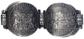 Münzgefässe und Münzschmuck
-1
Armband aus 4 Taler-Repliken zu Nürnberg, Hamburg, Regensburg und Augsburg. Silber 925/1000. 100,44 g. sehr schön...