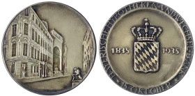 Medaillen
Bankwesen
Silbermedaille 1935 Bayerische Hypotheken- und Wechsel-Bank 15. Oktober, Bayerisches Wappen/Bankgebäude, Bayerisches Hauptmünzam...