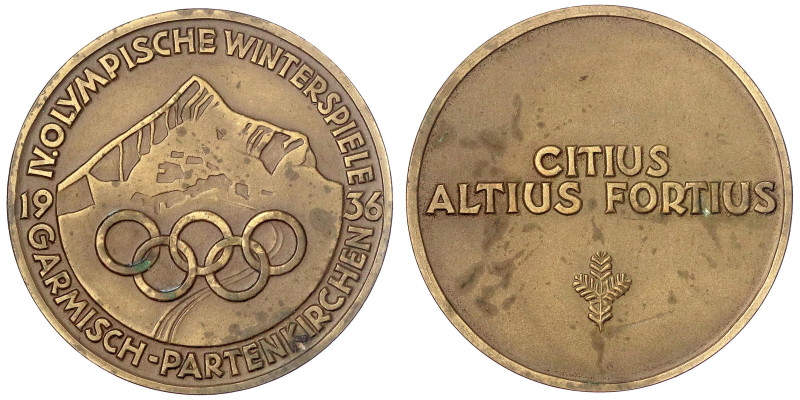Medaillen
Drittes Reich
Bronzemedaille 1936 von Richard Klein. Für Teilnehmer ...