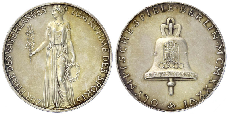 Medaillen
Drittes Reich
Silbermedaille 1936. Olympische Spiele Berlin. Zur Ehr...