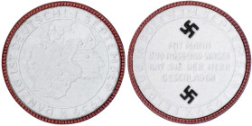 Medaillen
Drittes Reich
Porzellanmedaille Feldzug in Polen. Danzig ist Deutsch 1939, weiß, Rand rot Hakenkreuze schwarz. 48 mm. prägefrisch, selten....
