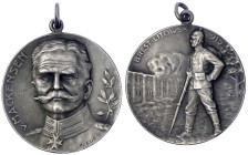 Medaillen
Erster Weltkrieg
Tragbare Silbermedaille 1915 von Eue und Ball, auf Mackensen und die Schlacht bei Brest-Litowsk. 34 mm, 14,97 g. vorzügli...
