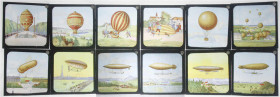 Medaillen
Luftfahrt und Raumfahrt
Farbige Glasbilder ("Lantern Slides") ca. 1880 einer englischen Laterna Magica "The Albemarle", Balloons and Airsh...