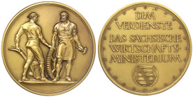 Medaillen
Medailleure
Hörnlein, Friedrich Wilhelm *1873, +1945
Bronzemedaille o.J.(1928/1929). Dem Verdienste das Sächsische Wirtschaftsministerium...