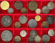 Medaillen
Zusammenstellungen und Lots
Schuber mit 23 Medaillen. 16. bis 20. Jh. Schweiz, Münster, Niederlande, Österreich, etc. Hunger, Schützen, Ge...