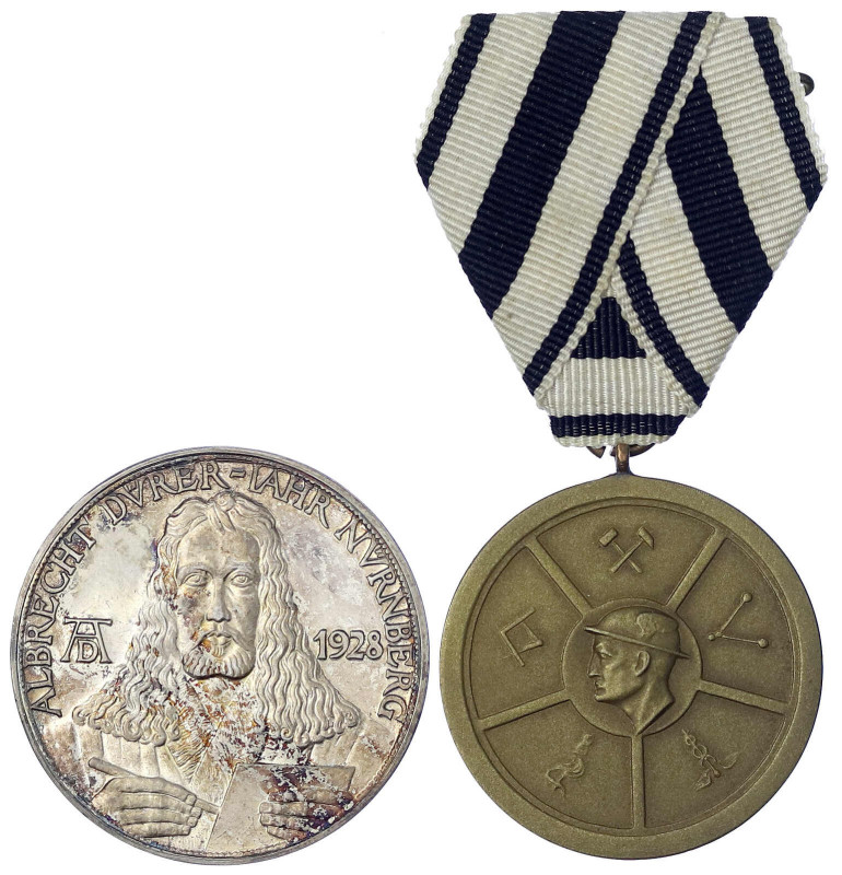 Medaillen
Zusammenstellungen und Lots
2 Stück: Silbermedaille 1928 auf Dürer i...