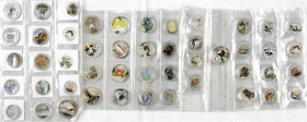 LOTS
Sammlungen allgemein
Farbmünzen
48 Farbmünzen (39 X Silber, 9 X Cu/Ni) aus 1994 bis 2006. U.a. Benin, China 10 Yuan Panda 1998, Kuba, Nordkore...