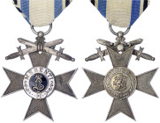 Orden und Ehrenzeichen
Deutschland
Deutsche Länder, bis 1918
Bayern: Militärverdienstkreuz 2. Klasse mit Schwertern am Band. vorzüglich. OEK 430....