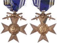 Orden und Ehrenzeichen
Deutschland
Deutsche Länder, bis 1918
Bayern, Militärverdienstkreuz 3. Klasse 1866 mit Schwertern. Am Band (fleckig und ausg...