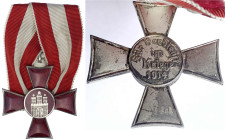 Orden und Ehrenzeichen
Deutschland
Deutsche Länder, bis 1918
Hamburg: Hanseatenkreuz für Verdienst im Kriege 1914 (verliehen 1915-1918), an Bandspa...