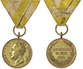 Orden und Ehrenzeichen
Deutschland
Deutsche Länder, bis 1918
Hannover: Langensalza-Medaille 1866. Verliehen an Dr. F. Beushausen. Mit Band. vorzügl...