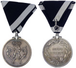 Orden und Ehrenzeichen
Deutschland
Deutsche Länder, bis 1918
Militärehrenzeichen 2. Klasse, gestiftet 1864. Am Band. Originalöse entfernt und durch...