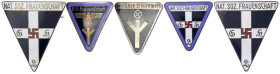Orden und Ehrenzeichen
Deutschland
Drittes Reich, 1933-1945
5 emaill. Abzeichen der NS-Frauenschaft, bzw. Deutsches Frauenwerk. sehr schön/vorzügli...
