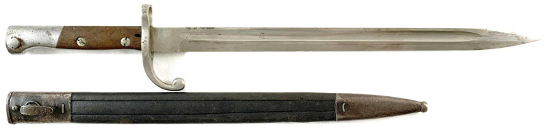 Militaria
Blankwaffen
Brasilien
Seitengewehr für das Mauser 1908 in Scheide. ...