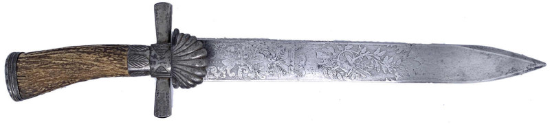 Militaria
Blankwaffen
Deutschland
Hirschfänger um 1820. Hirschhorngriff, Musc...