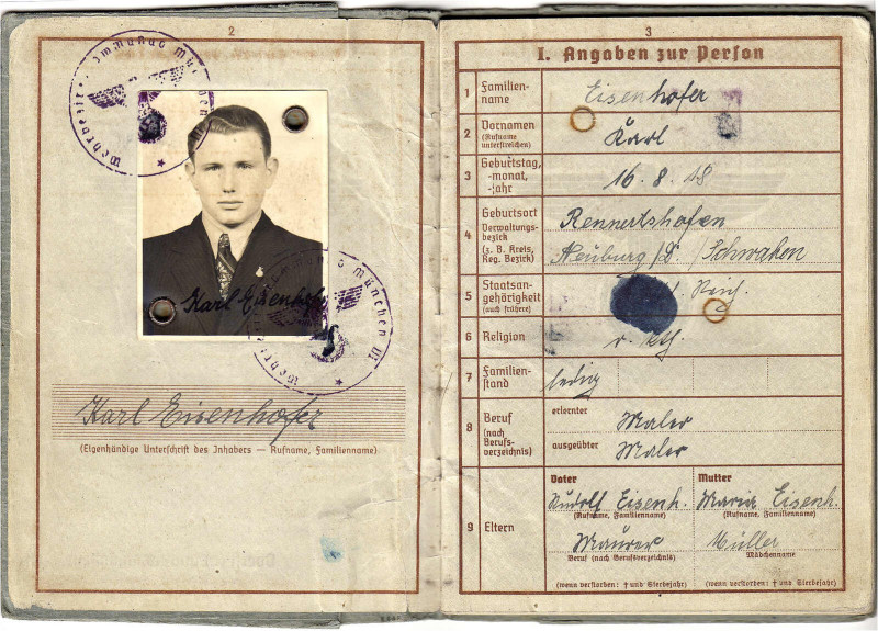 Militaria
Sonstige militär. Gegenstände
Entnazifizierter Wehrpass des Fliegers...