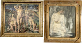Varia
Bilder
Ölbilder und Gemälde
Gemälde "5 nackte Damen und Säugling in Landschaft", datiert 1920 von Bernard Gärtner (1881 Trier bis 1938 Düssel...