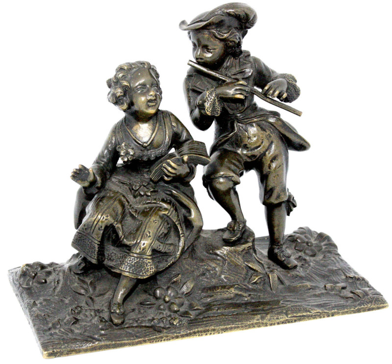 Varia
Skulpturen und Plastiken
Neobarocke Bronzeskulptur um 1880/1900. Sitzend...