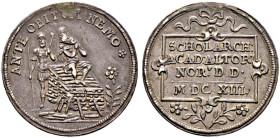 Altdorf, Universität. 
Silberne Prämienmedaille für die dritte Klasse 1613 unsigniert. Krösos auf Scheiterhaufen, im Hintergrund ein Soldat mit Lanze...
