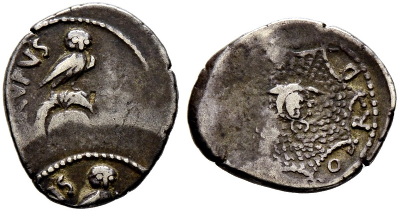 Römische Republik. Mn. Cordius Rufus 46 v. Chr 
Denar -Rom oder Athen-. Wie vor...
