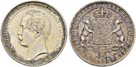 Anhalt-Dessau. Leopold Friedrich 1817-1871 
Vereinstaler 1869 A. AKS 30, J. 79, Thun 10, Kahnt 10. feine Patina, sehr schön-vorzüglich