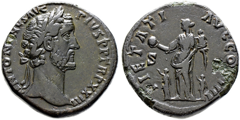 Kaiserzeit. Antoninus Pius 138-161 
Sesterz 159/160 -Rom-. ANTONINVS AVG PIVS P...
