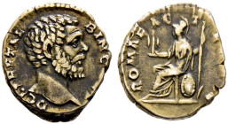 Kaiserzeit. Clodius Albinus als Caesar 193-195 
Denar -Rom-. D CL SEPT ALBIN CAES. Bloße Büste nach rechts / ROMAE AETERNAE. Roma mit Palladium und Z...
