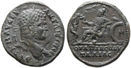 Kaiserzeit. Caracalla 198-217
AE-29 mm (Provinzialprägung für THRACIA) 211/217 -Pautalia-. Belorbeerte Büste nach rechts / Athena nach links sitzend,...