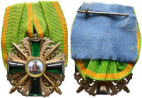 Baden-Durlach. Friedrich II. 1907-1918 
Orden vom Zähringer Löwen, Ritterkreuz 2. Klasse mit Schwertern. Das Kreuz Silber, die durch die Mitte gezoge...