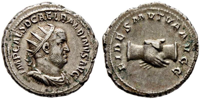 Kaiserzeit. Balbinus 238 
Antoninian -Rom-. IMP CAES D CAEL BALBINVS AVG. Drapi...