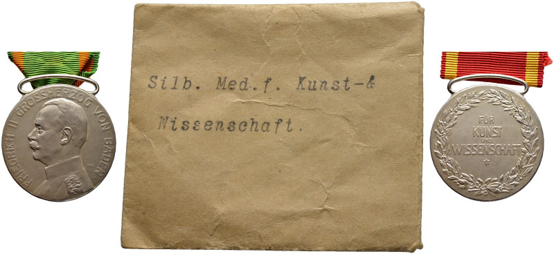 Baden-Durlach. Friedrich II. 1907-1918 
Silberne Medaille für Kunst und Wissens...