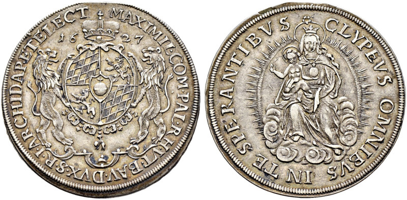Bayern. Maximilian I. als Kurfürst 1623-1651 
1/2 Madonnentaler 1627 -München-....