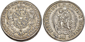 Bayern. Maximilian I. als Kurfürst 1623-1651 
1/2 Madonnentaler 1627 -München-. Hahn 104, Witt. 910 Anm. leichte Tönung, minimales Zainende bei zwölf...