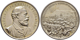 Bayern. Luitpold, Prinzregent 1911 
Mattierte Silbermedaille 1902 unsigniert, auf das XIX. Verbandsschießen in NEUSTADT an der Haardt. Brustbild des ...
