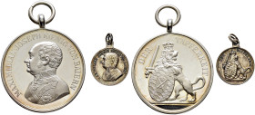 Bayern. Ludwig III. 1913-1918 
Silberne Militär-Verdienstmedaille o.J. (wohl 1914-1918) Mit Signatur "fm" im Schulterabschnitt. Breites Brustbild von...