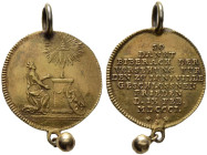 Biberach, Stadt. 
Silberabschlag vom Dukat 1801 -Augsburg-. Stempel von Neuss, auf den Frieden von Lunéville. Wie vorher, jedoch von minimal abweiche...