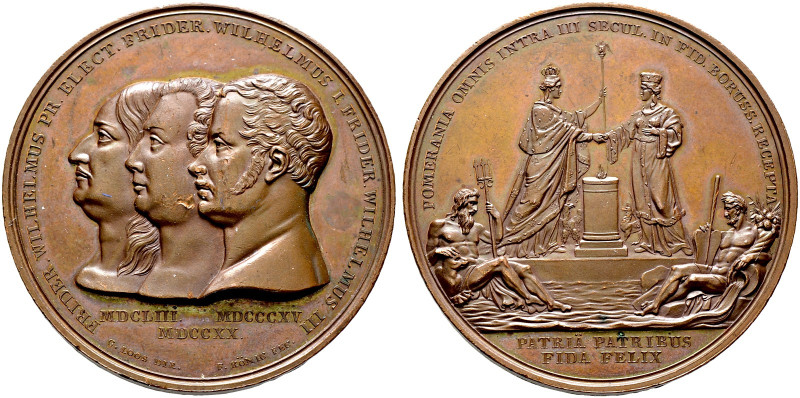Brandenburg-Preußen. Friedrich Wilhelm III. 1797-1840 
Bronzemedaille 1815 von ...