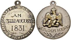 Brandenburg-Preußen. Friedrich Wilhelm III. 1797-1840 
Tragbare, silberne Prämienmedaille (1831) unsigniert, für den besten Schützen des Deutzer Vere...