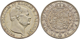 Brandenburg-Preußen. Friedrich Wilhelm IV. 1840-1861 
Taler 1855 A. AKS 76, J. 80, Thun 260, Kahnt 377, Olding 306. Prachtexemplar, Stempelglanz