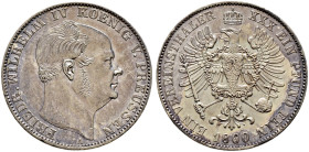 Brandenburg-Preußen. Friedrich Wilhelm IV. 1840-1861 
Vereinstaler 1860 A. AKS 78, J. 84, Thun 262, Kahnt 379, Olding 316. vorzüglich-Stempelglanz